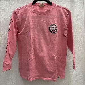 Simply Southern Pink Long Sleeve Kids Tee
